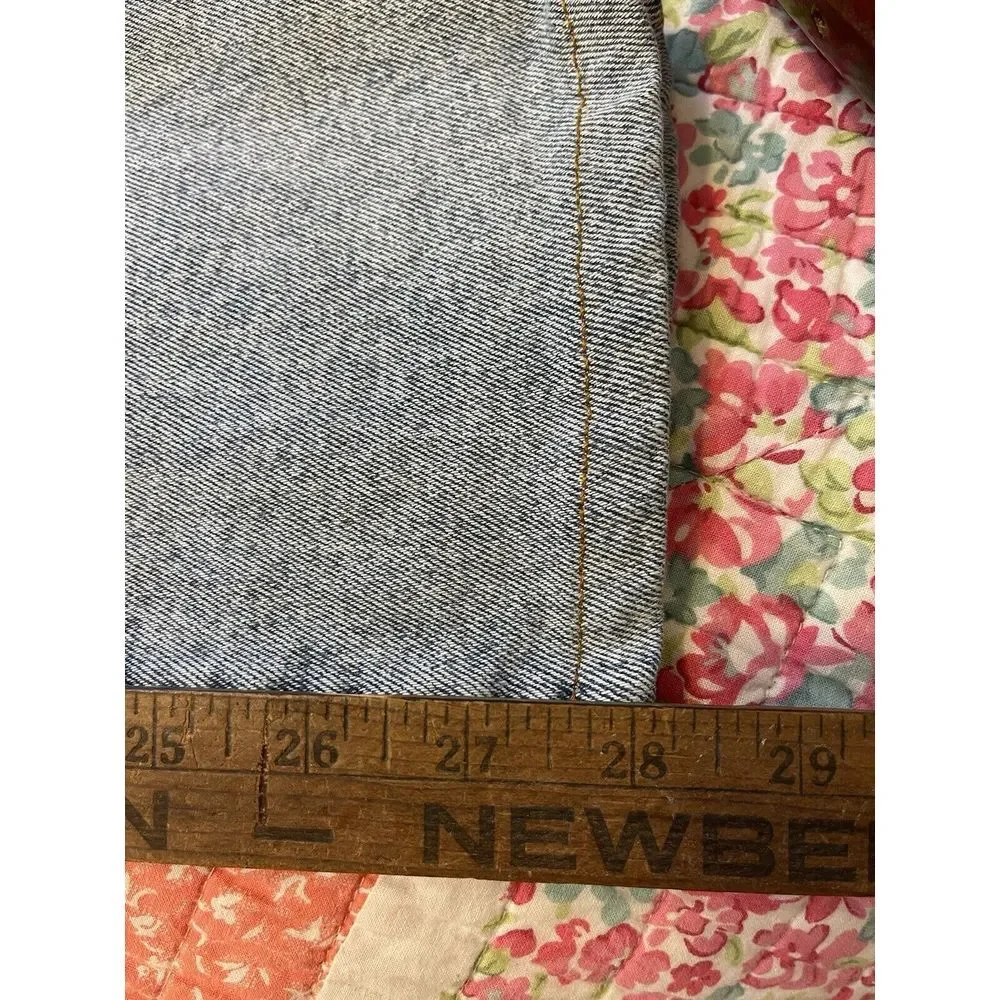 Revice Women Blue Jeans Star Back Size 28 USA‎ Made Hi Rise Distressed